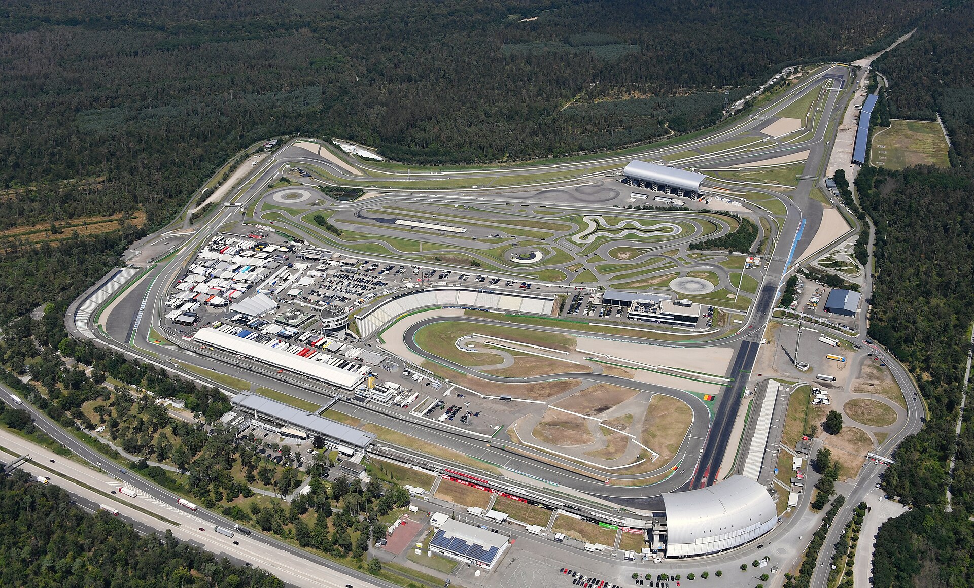 Aerial circuit view of Hockenheimring